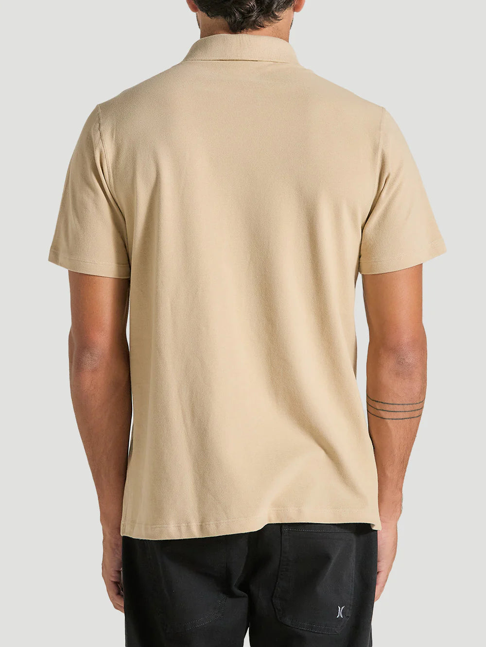 Camisa Gola Polo Hurley Bege