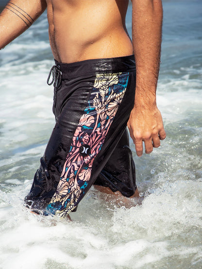 BOARDSHORTS 19,5 PRETO HURLEY FLOWER